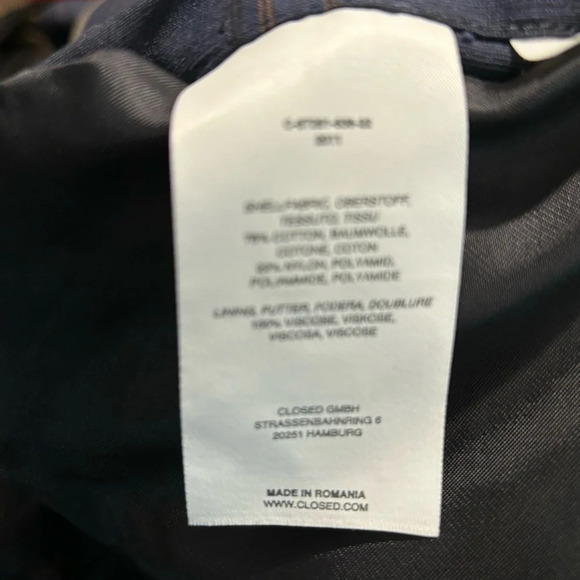 CLOSED Sz L Window  Pane Plaid Zip Up Patch Pockets Turned Collar Lined Shacket - Picture 13 of 15